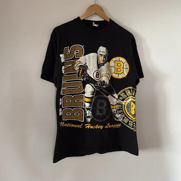 Vintage Boston Bruins T-Shirt / Medium / 1992 / AOP Wraparound Design / NHL - Picture 3 of 10